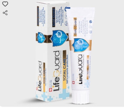 خمیر دندان توتال (Gold Guard) برند لایف گارد با حجم ۱۲۰ گرم